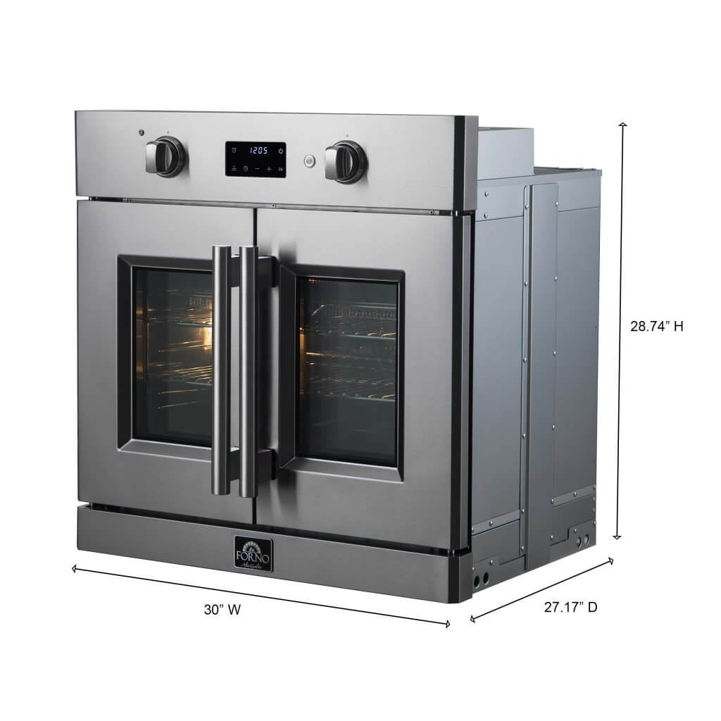 FORNO Asti 30-Inch Electric French Door Wall Oven