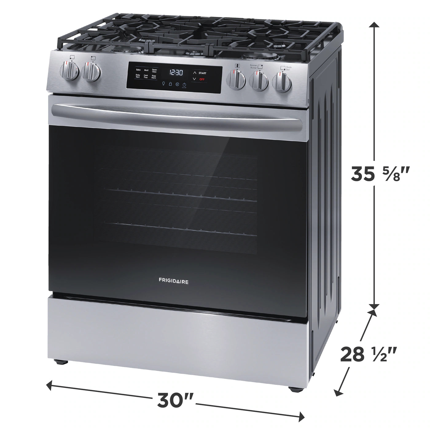Frigidaire 30" Gas Range with Steam Clean