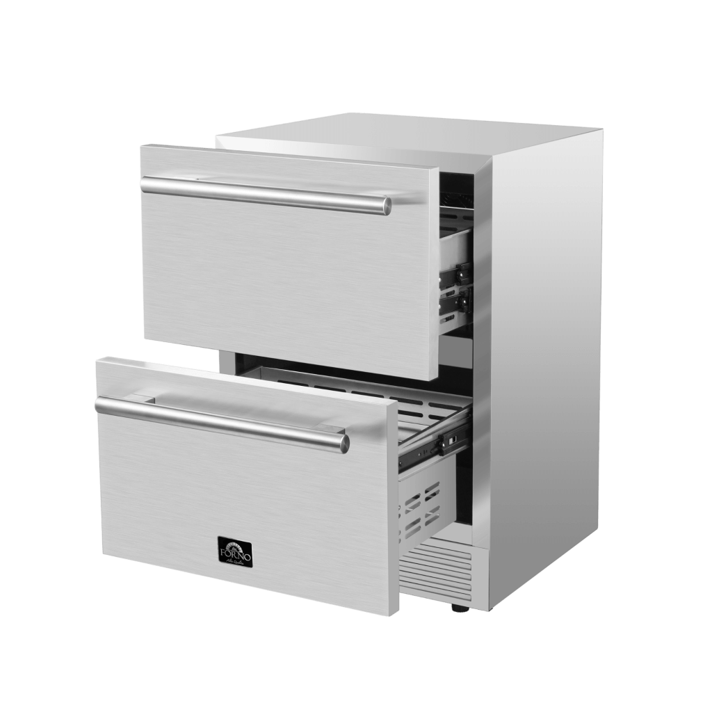 FORNO Como 24” Indoor/Outdoor Drawer Refrigerator, 4.87 cu.ft.