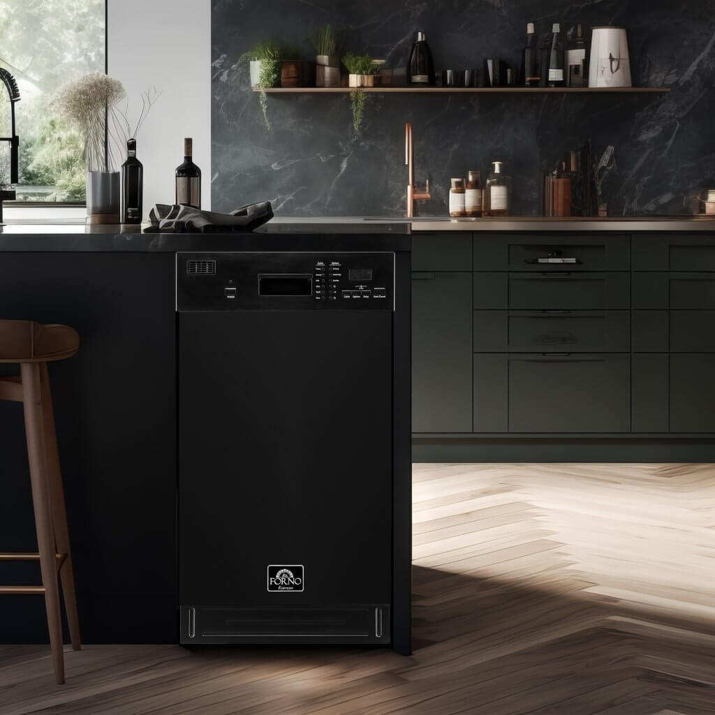 FORNO 18″ Polo Black Dishwasher