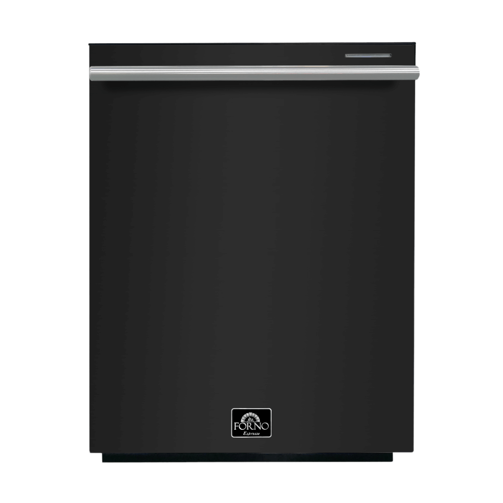 FORNO 24” Pozzo Dishwasher Black With additional Antique Brass handles