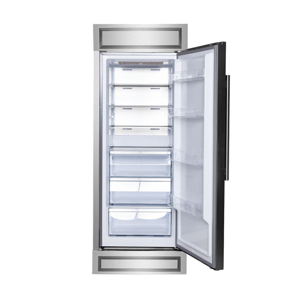 FORNO Maderno 32″ Right Swing Convertible Refrigerator/Freezer Built-In with Decorative Grill Trim, 13.6 cu.ft.