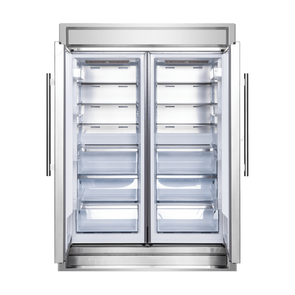 FORNO Maderno 60″ 2-Piece Convertible Refrigerator/Freezer Built-In with Decorative Grill Trim, 27.2 cu.ft.