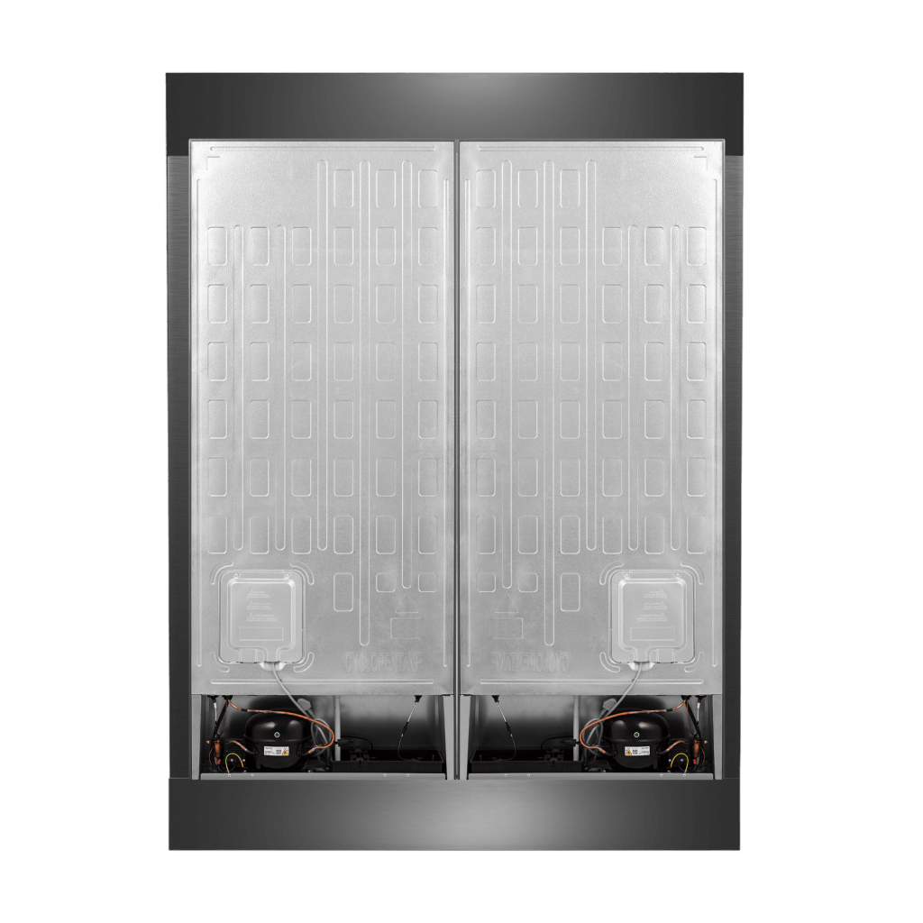 FORNO Maderno 60″ 2-Piece Convertible Refrigerator/Freezer Built-In with Decorative Grill Trim, 27.2 cu.ft.
