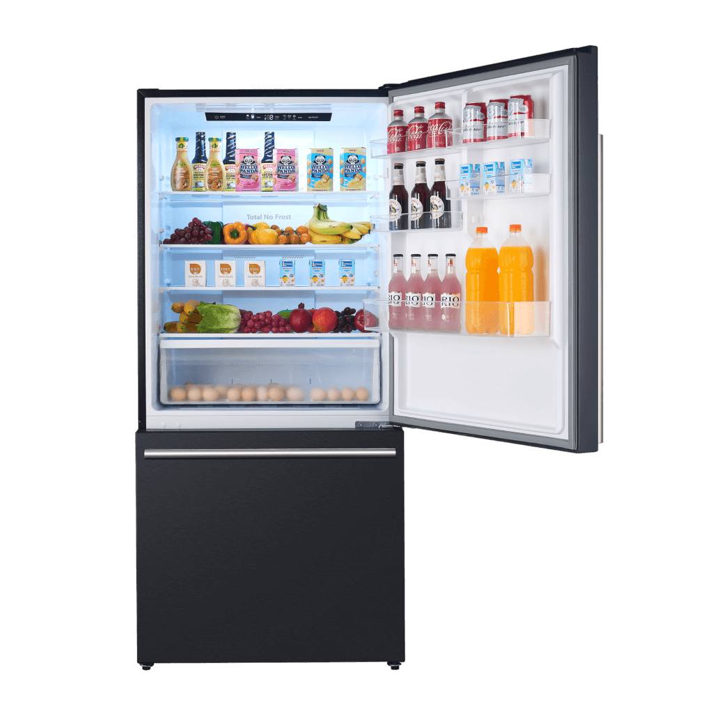 FORNO 31″ Milano Espresso Bottom Freezer Right Swing Door Refrigerator in Black, 17.2 cu. ft. Additionnal Antique Brass Handles Included