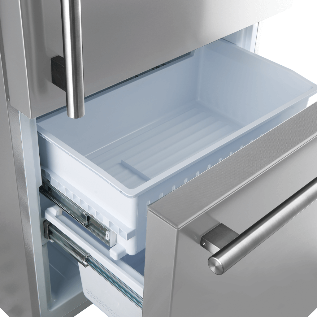 FORNO 31″ Milano Espresso Bottom Freezer Right Swing Door Refrigerator in Stainless Steel, 17.2 cu. ft.