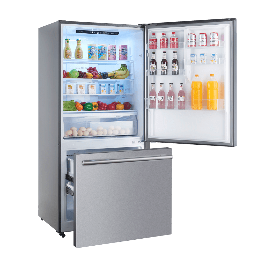 FORNO 31″ Milano Espresso Bottom Freezer Right Swing Door Refrigerator in Stainless Steel, 17.2 cu. ft.