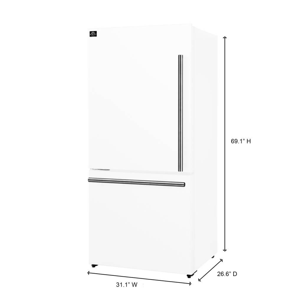 FORNO – Milano Espresso 31″ White with Ice Maker