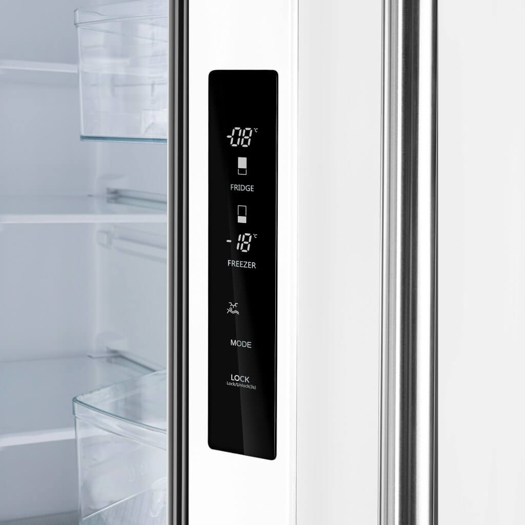FORNO – Espresso Gallipoli 30-inch French Door White Refrigerator, 17.5 cu. ft. Capacity with Ice Maker