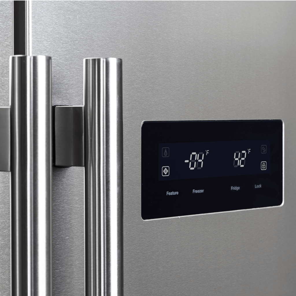 FORNO Salerno 33″ Side-by-Side 15.6 Cu.Ft. Stainless Steel Refrigerator