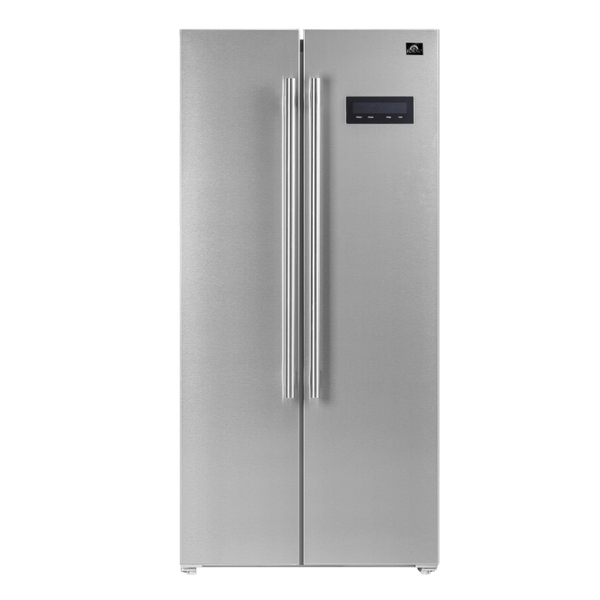 FORNO Salerno 33″ Side-by-Side 15.6 Cu.Ft. Stainless Steel Refrigerator