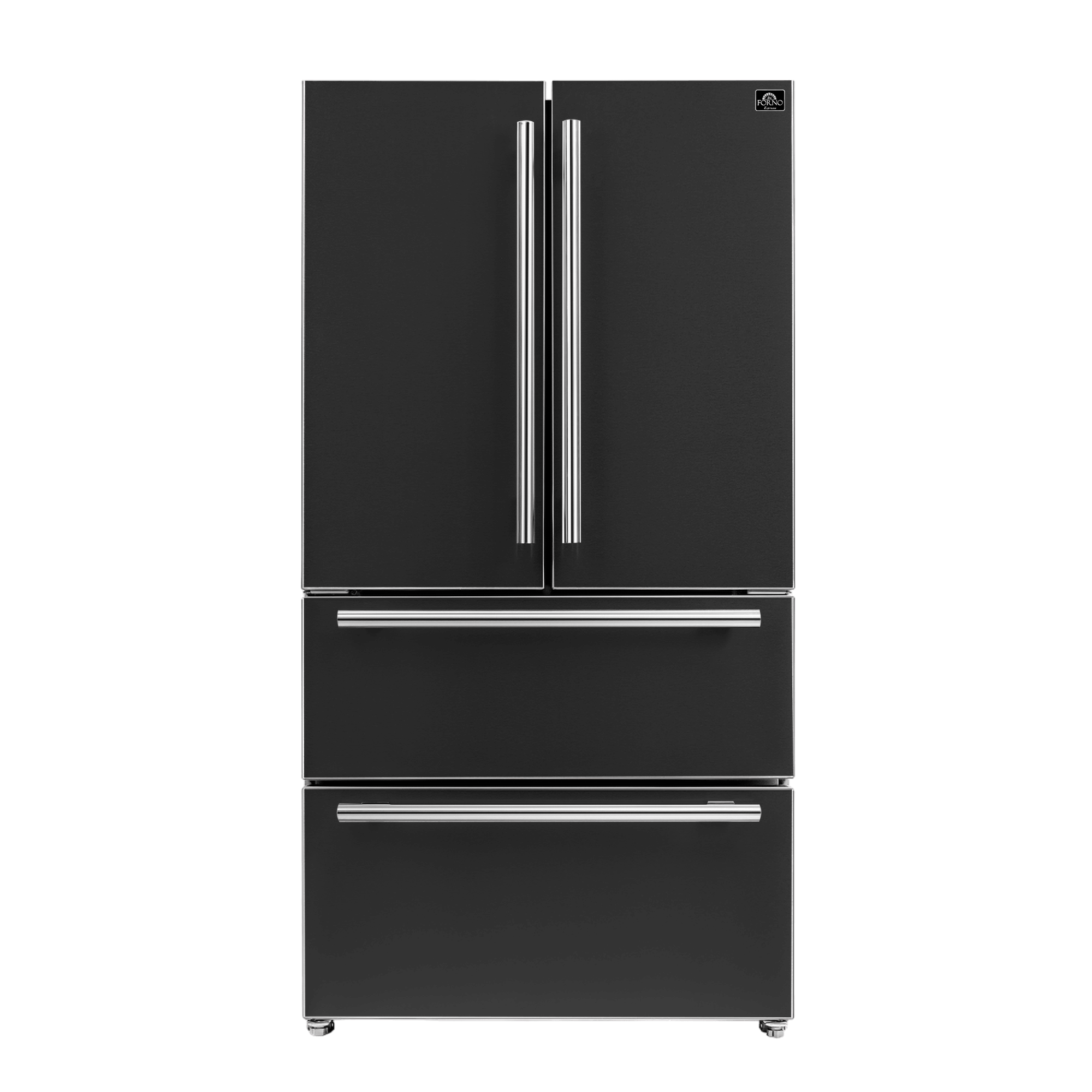 FORNO Espresso Moena 36-inch French Door Refrigerator in Black, 19.2 Cu.ft