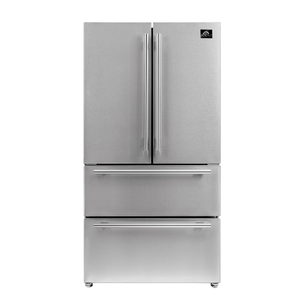 FORNO Moena 36″ French Door 19.2 Cu.Ft. Stainless Steel Refrigerator