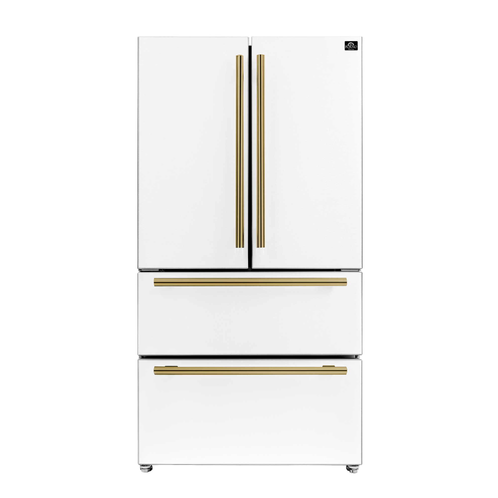FORNO Espresso Moena 36-inch French Door Refrigerator in White, 19.2 Cu.ft