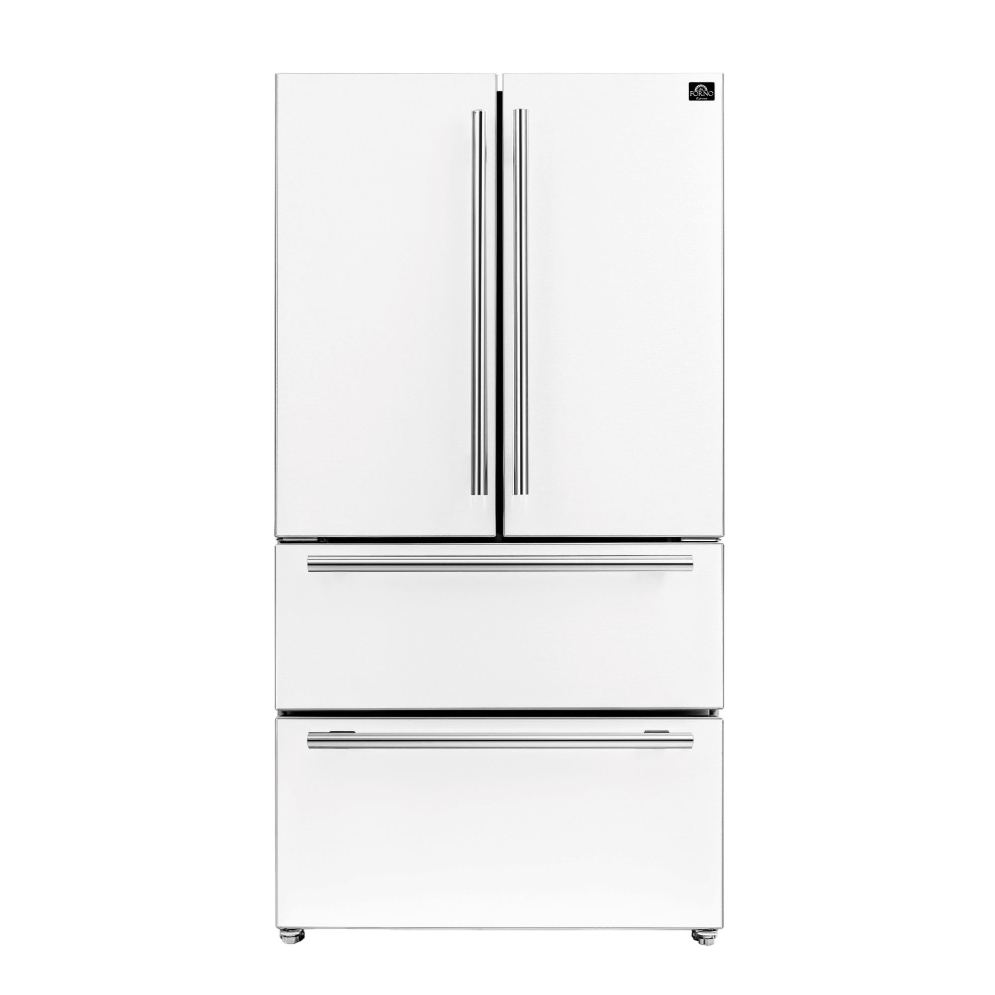 FORNO Espresso Moena 36-inch French Door Refrigerator in White, 19.2 Cu.ft