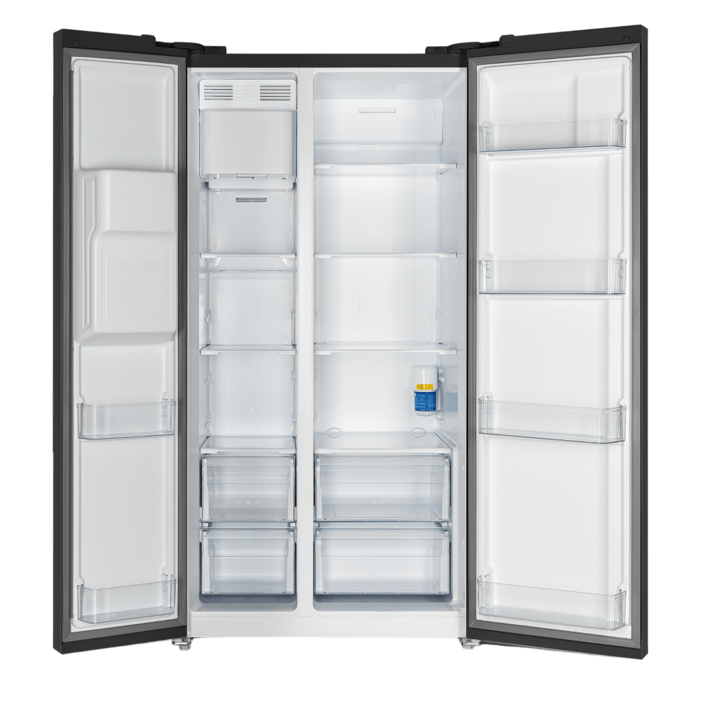 FORNO Espresso Salerno 36-inch Side-by-Side 20 cu.ft Refrigerator in Black with Ice & Water Dispenser