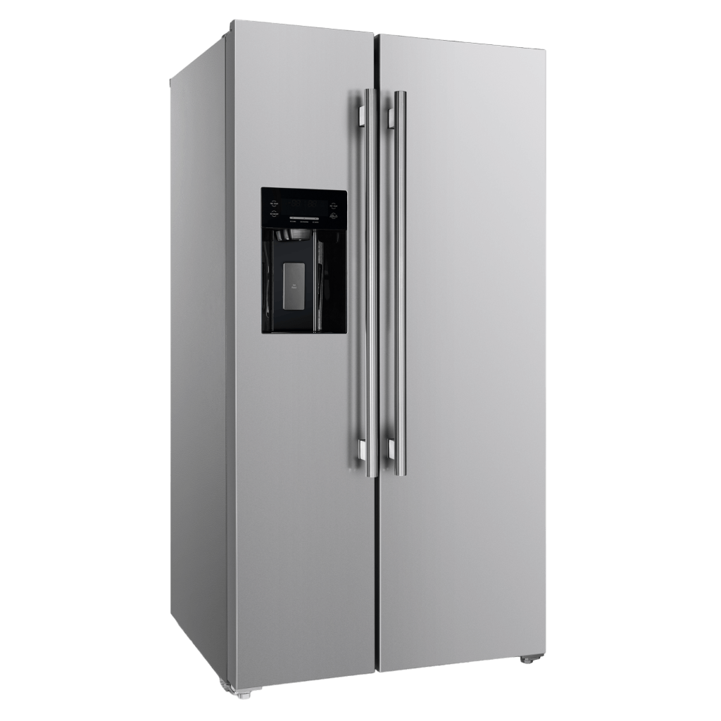 FORNO Salerno 36″ Side by Side 20 Cu.Ft Stainless Steel Refrigerator with Ice Maker