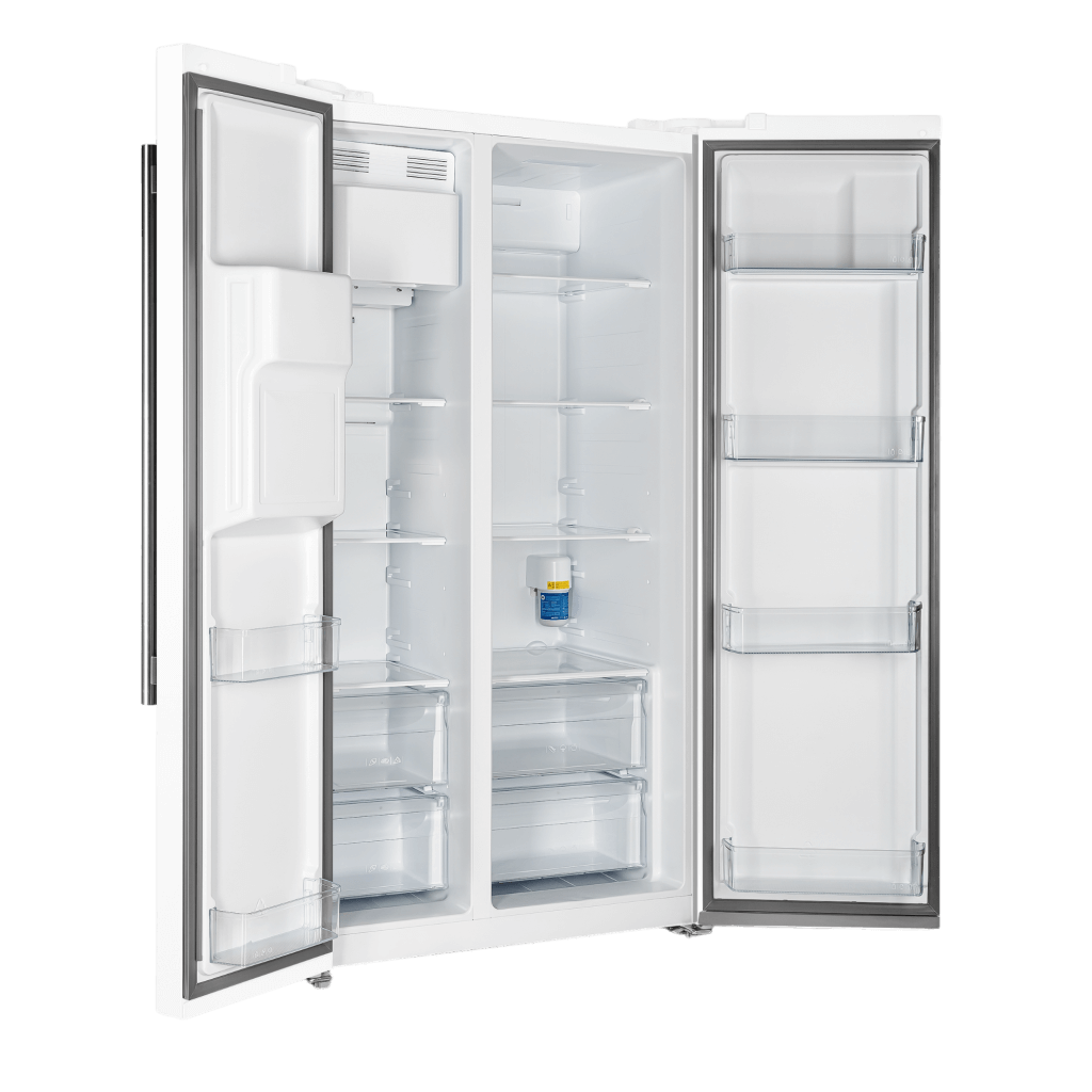 FORNO Espresso Salerno 36-inch Side-by-Side 20 cu.ft Refrigerator in White with Ice & Water Dispenser
