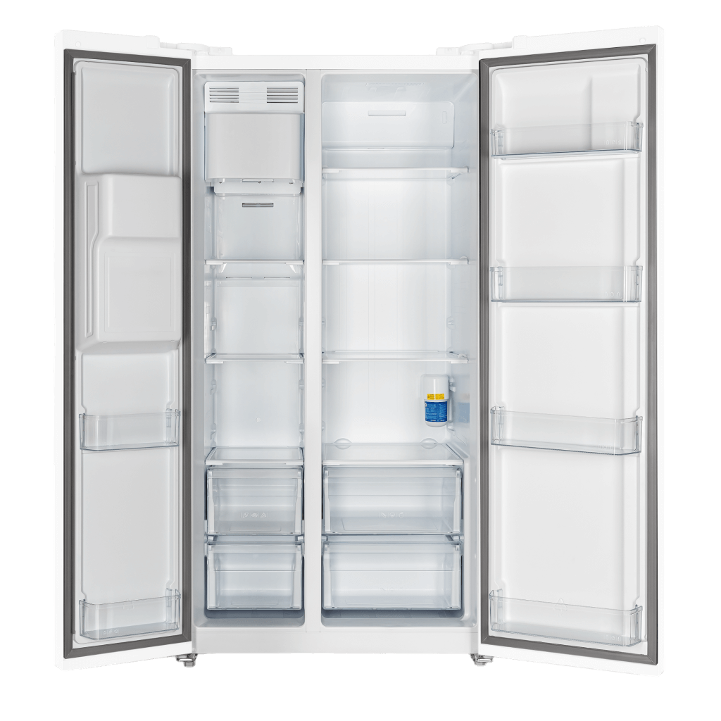 FORNO Espresso Salerno 36-inch Side-by-Side 20 cu.ft Refrigerator in White with Ice & Water Dispenser