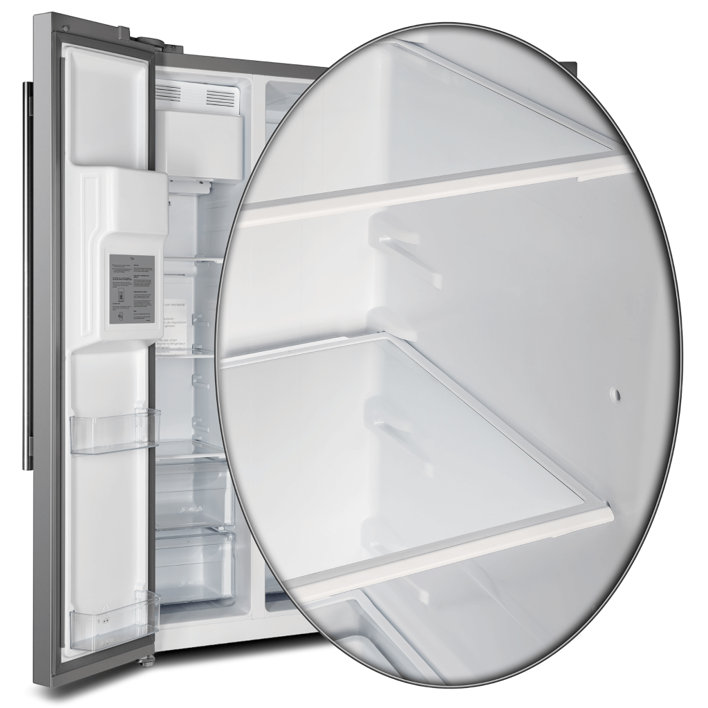 FORNO Salerno 36″ Side by Side 20 Cu.Ft Stainless Steel Refrigerator with Ice Maker