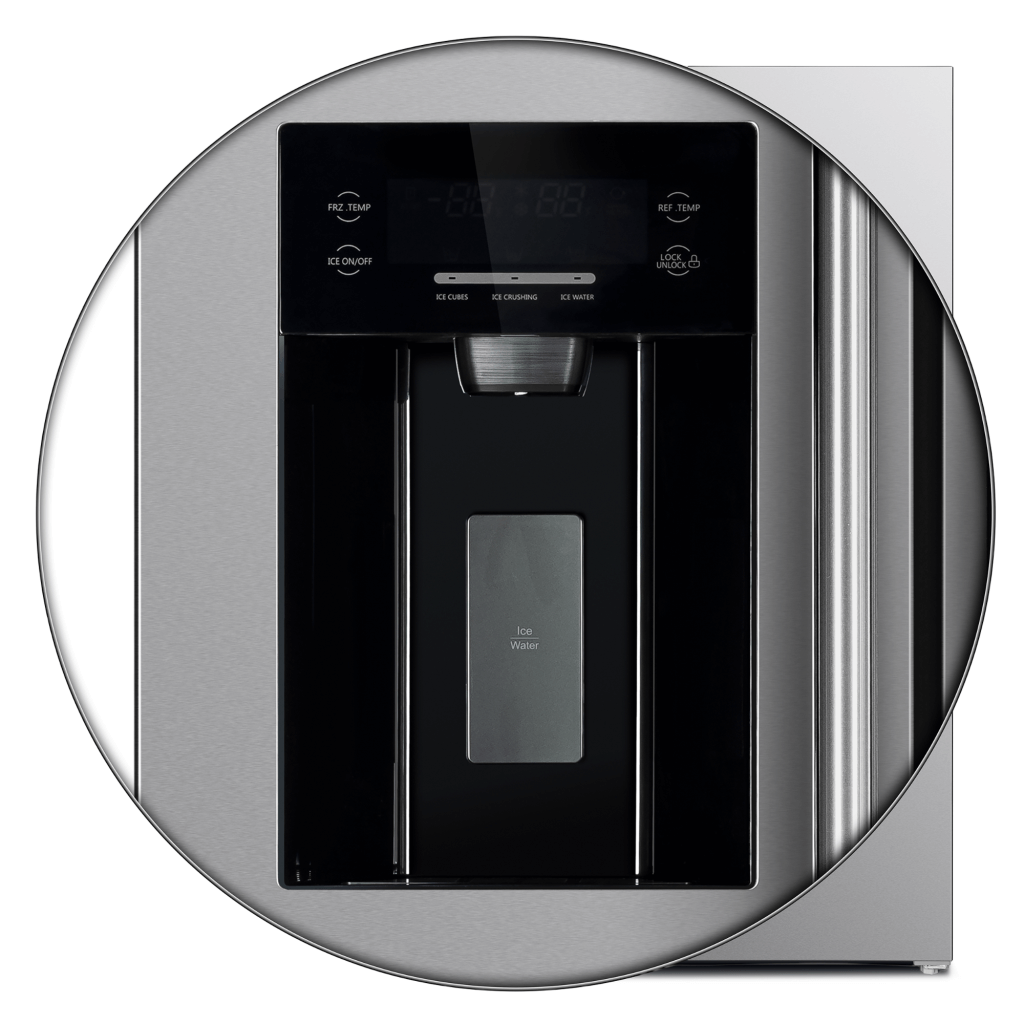 FORNO Salerno 36″ Side by Side 20 Cu.Ft Stainless Steel Refrigerator with Ice Maker