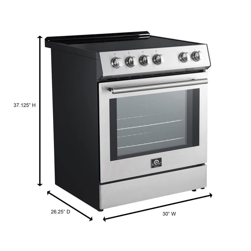 FORNO Leonardo Espresso 30″ Electric Range Stainless-Steel