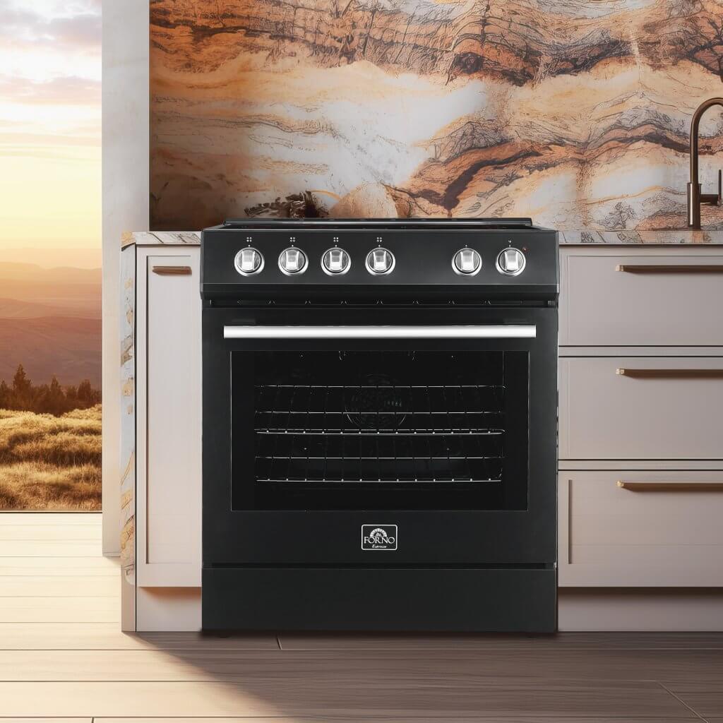 FORNO Leonardo Espresso 30″ Electric Range Black