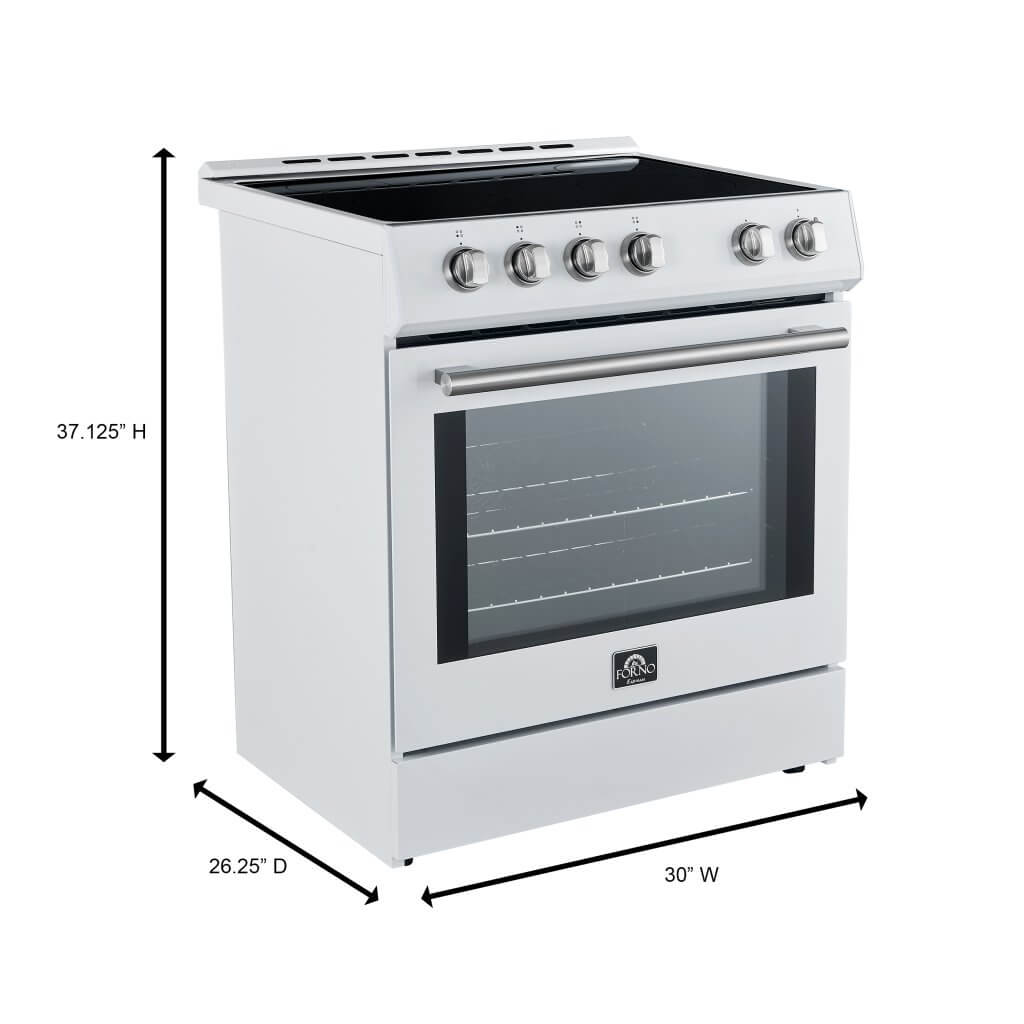FORNO Leonardo Espresso 30″ Electric Range White