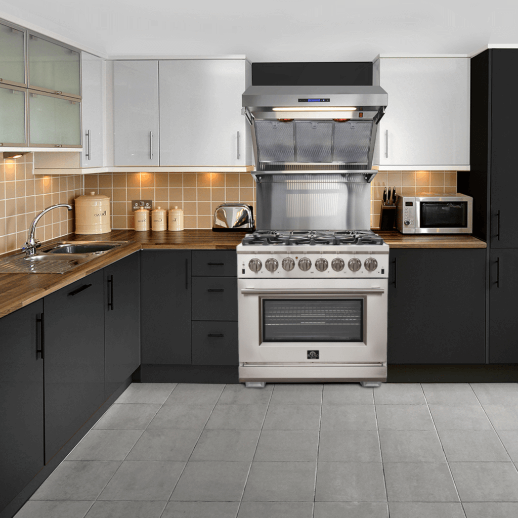 FORNO Capriasca 36″ Freestanding Dual Fuel Range