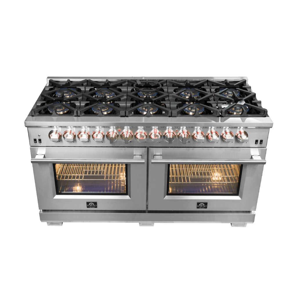 FORNO Capriasca 60″ Freestanding Dual Fuel Range