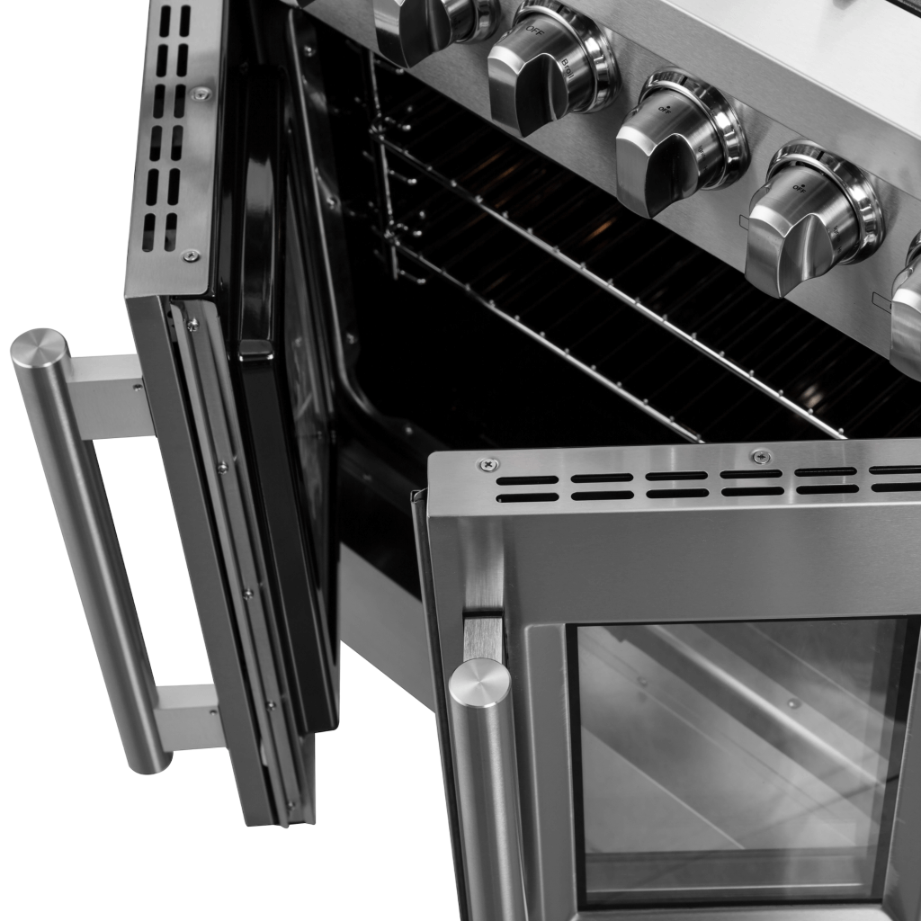 FORNO Galiano 30″ Freestanding French Door Dual Fuel Range