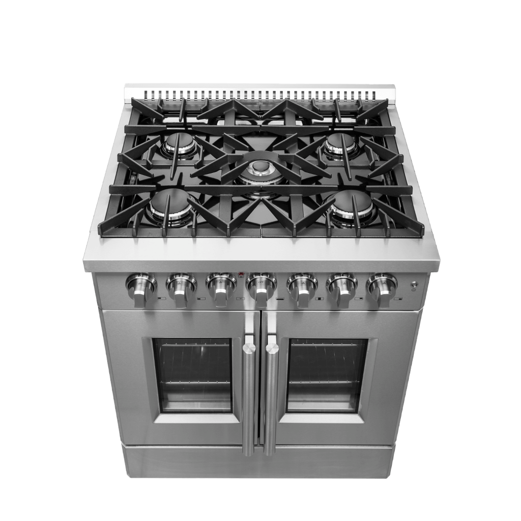 FORNO Galiano 30″ Freestanding French Door Dual Fuel Range