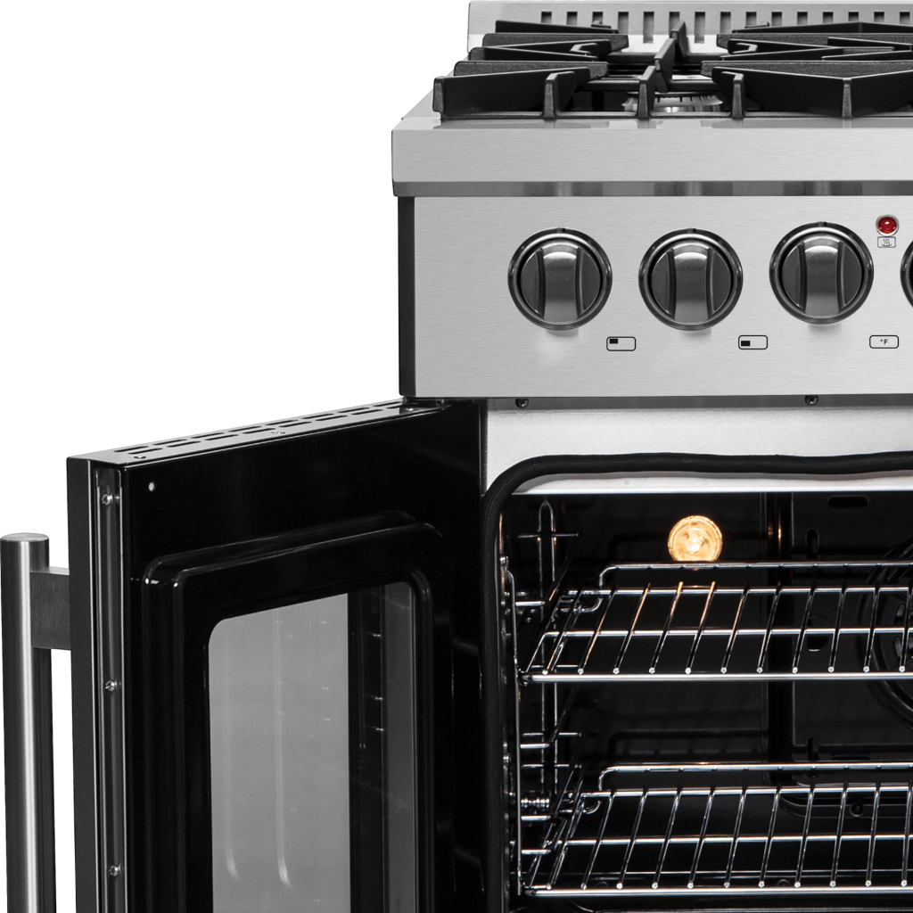 FORNO Galiano 30″ Freestanding French Door Dual Fuel Range