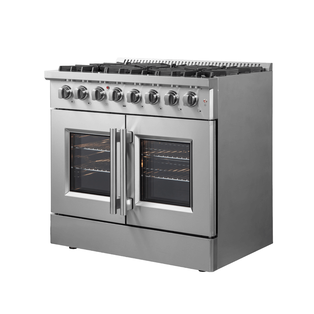 FORNO Galiano 36″ Freestanding French Door Dual Fuel Range