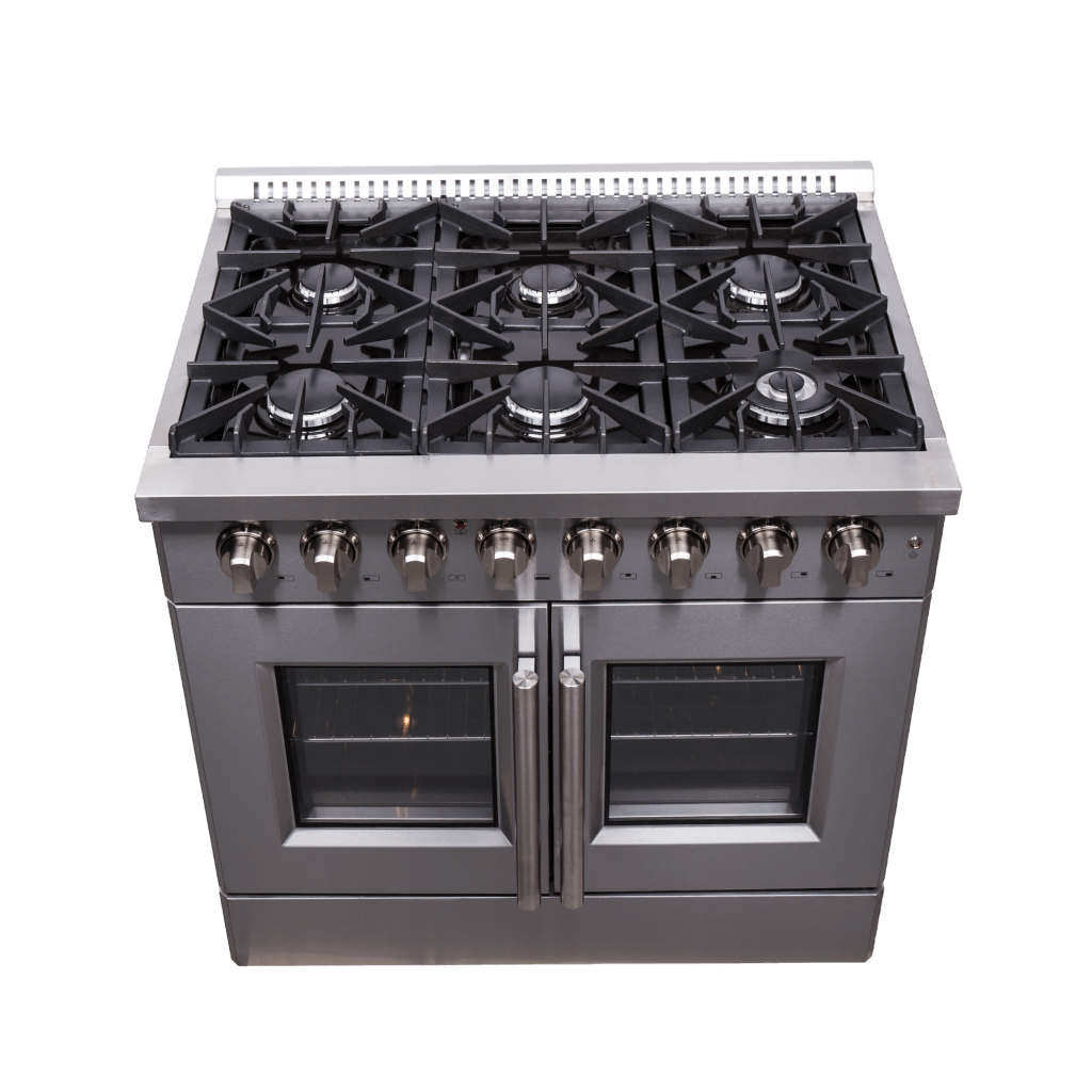 FORNO Galiano 36″ Freestanding French Door Dual Fuel Range