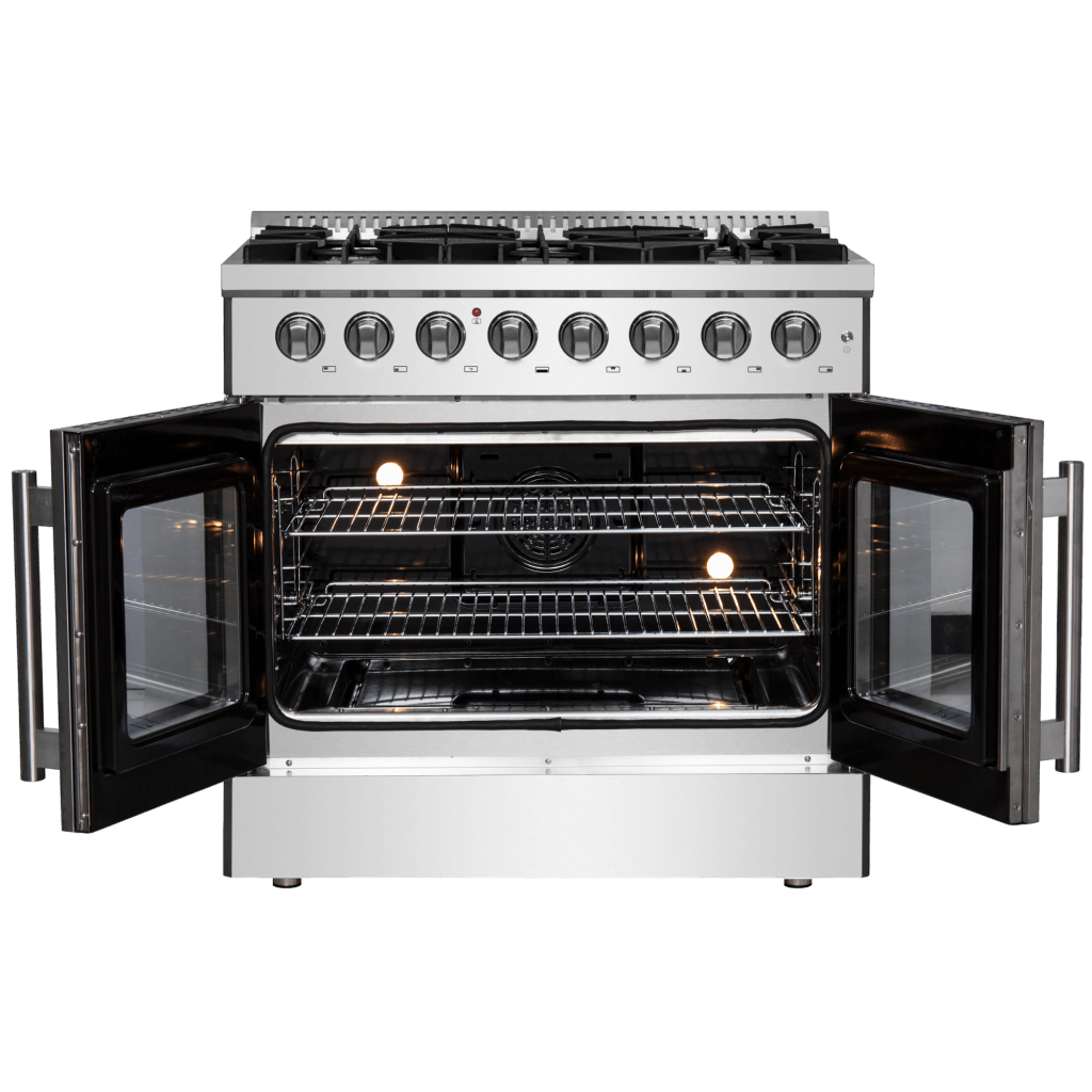 FORNO Galiano 36″ Freestanding French Door Dual Fuel Range