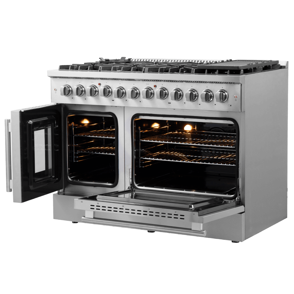 FORNO Galiano 48″ Freestanding French Door Dual Fuel Range