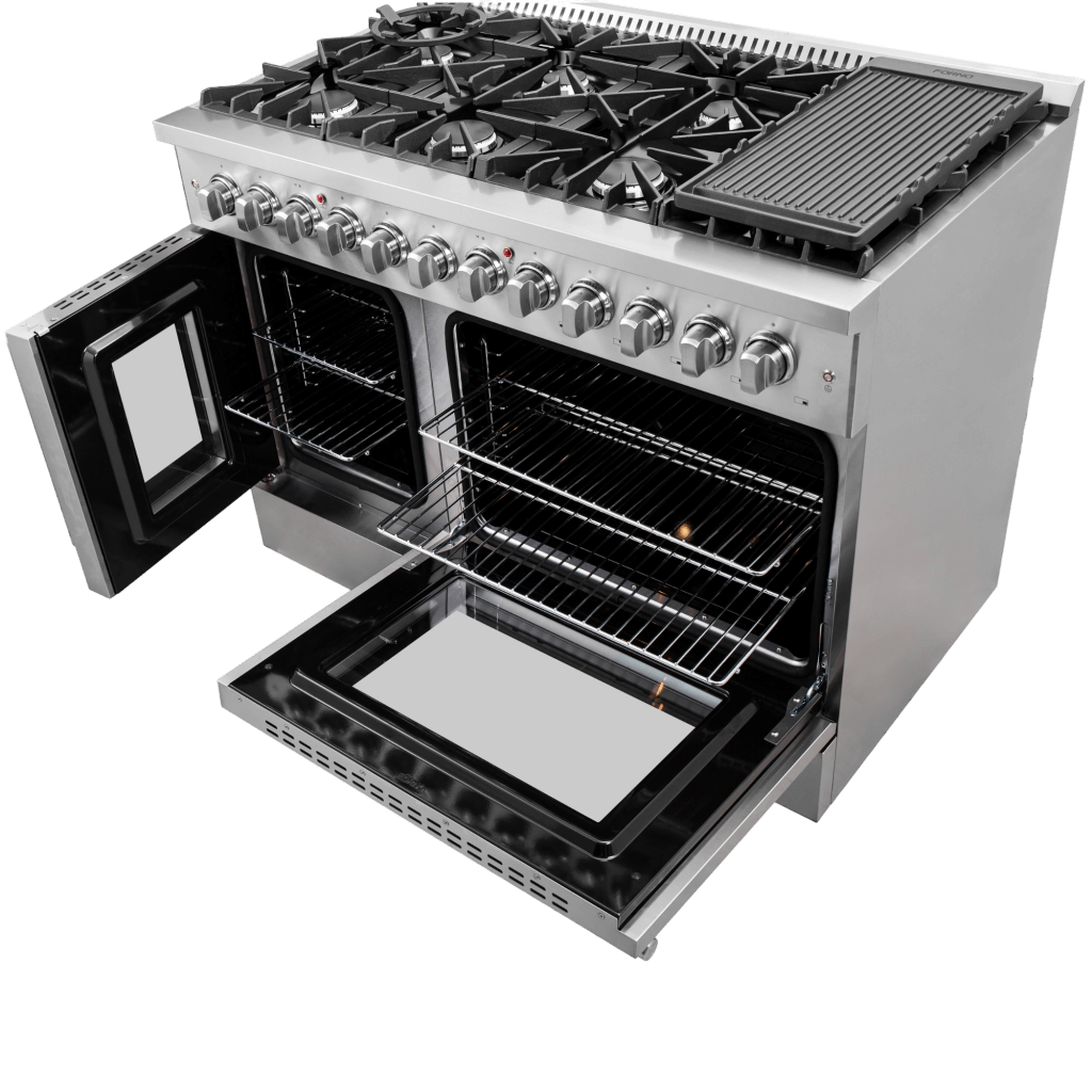 FORNO Galiano 48″ Freestanding French Door Dual Fuel Range