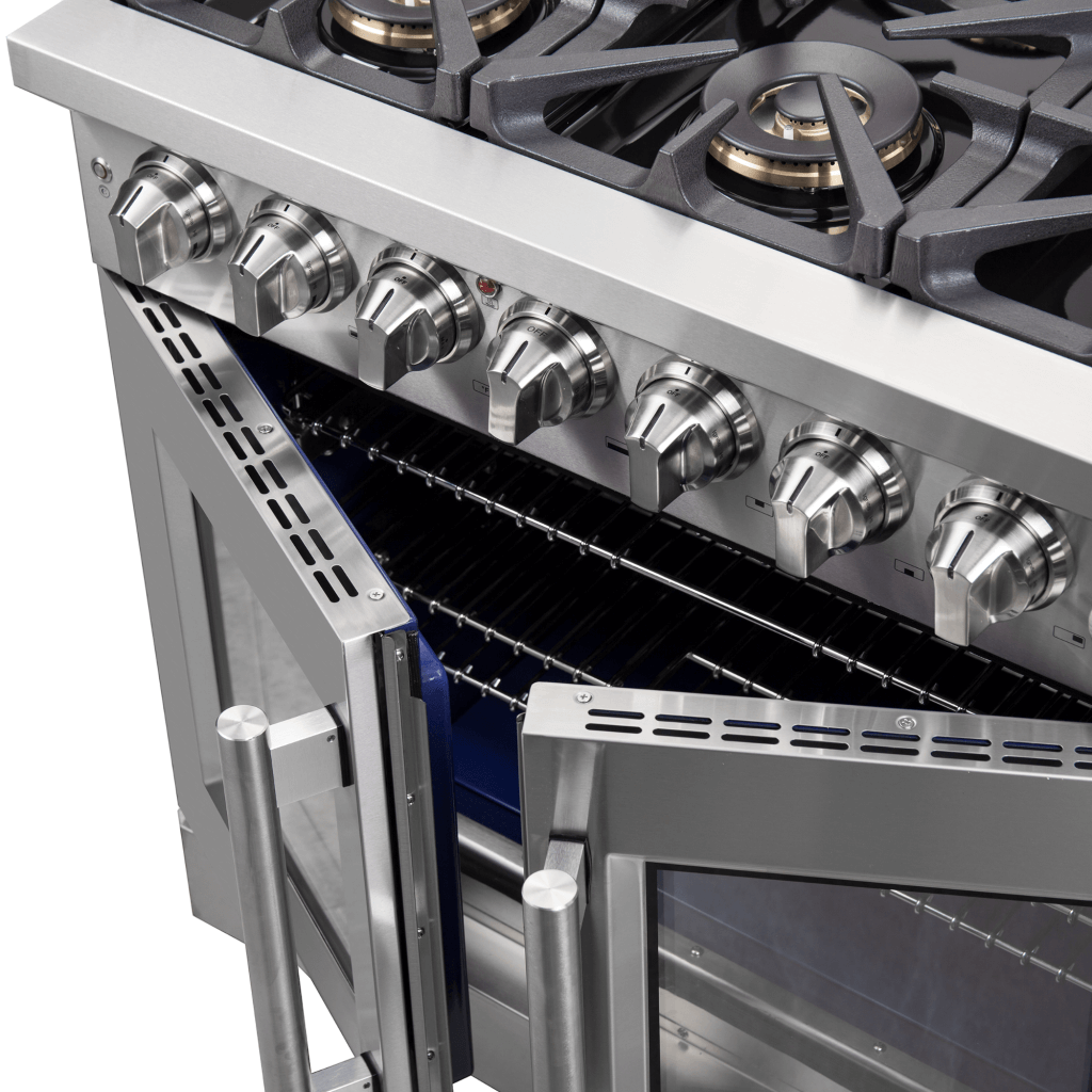FORNO Capriasca 36″ Freestanding French Door Dual Fuel Range