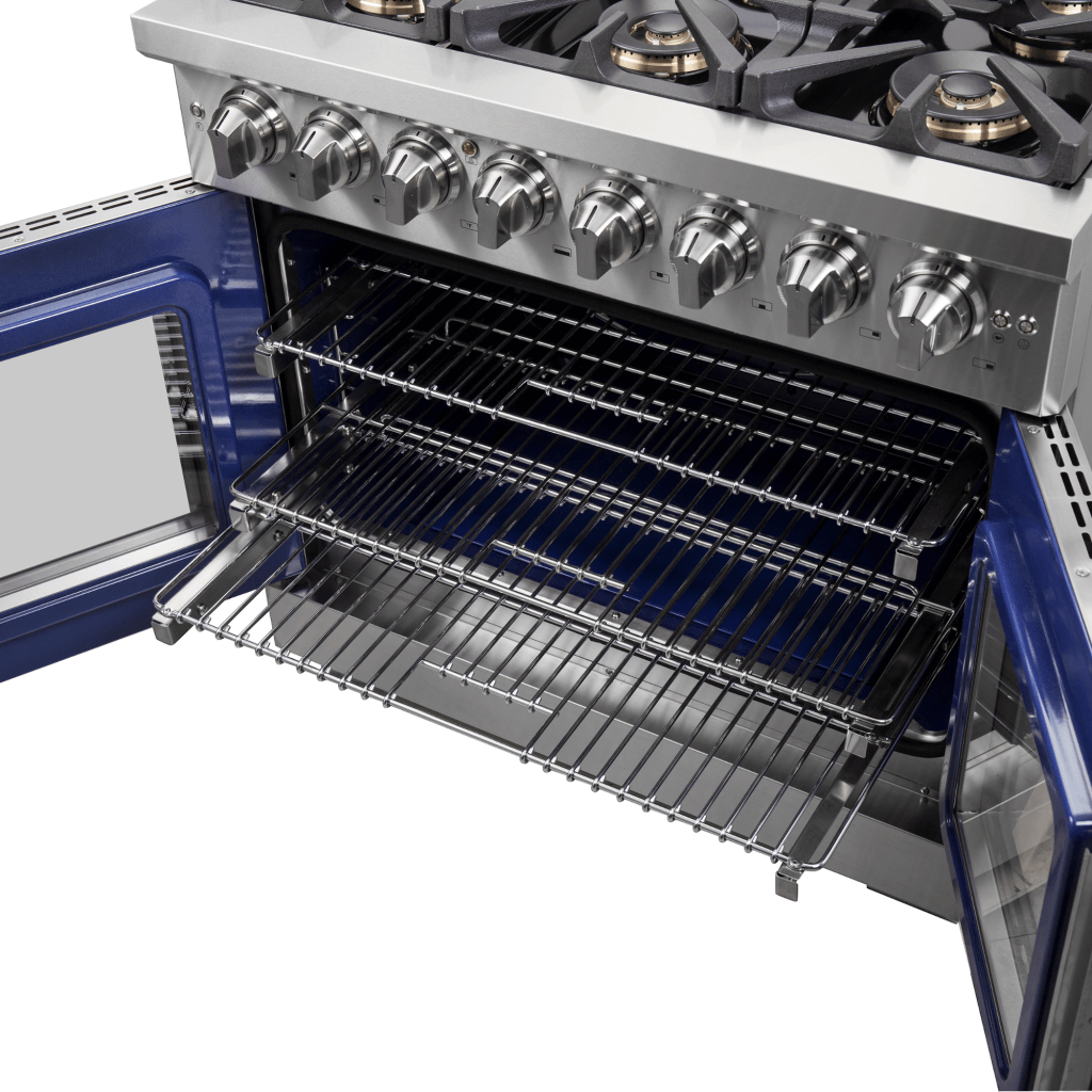 FORNO Capriasca 36″ Freestanding French Door Dual Fuel Range