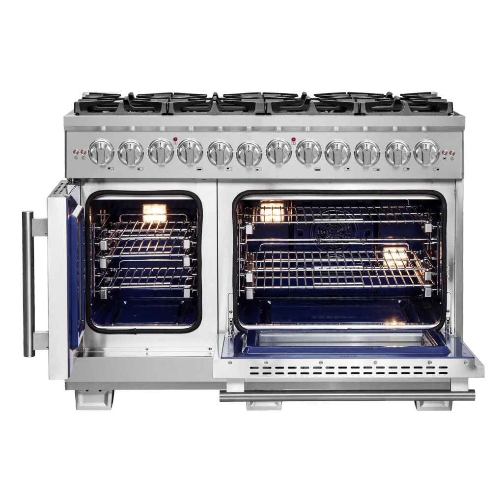 FORNO Capriasca 48″ Freestanding French Door Dual Fuel Range
