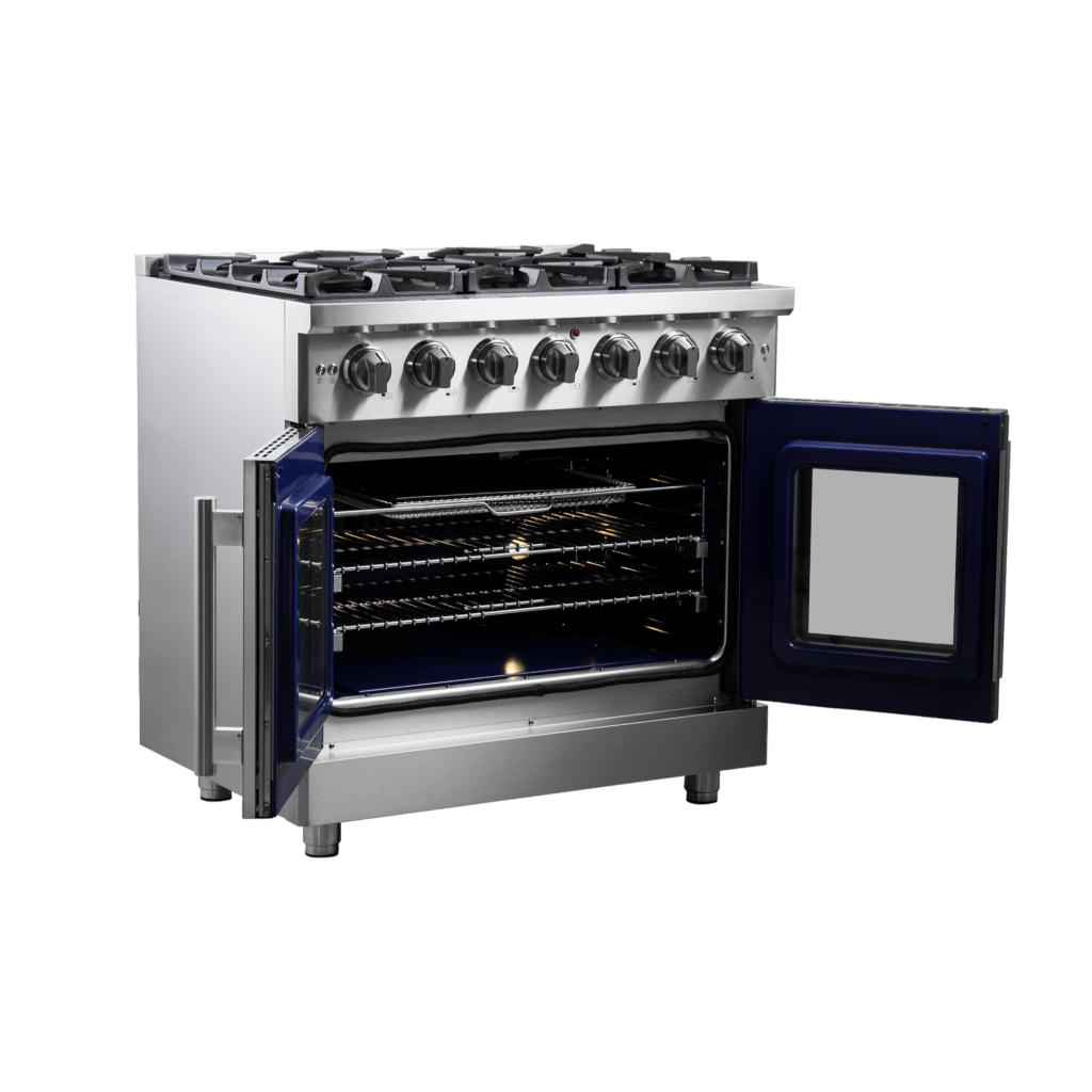 FORNO Massimo 36″ Freestanding French Door Gas Convection Range