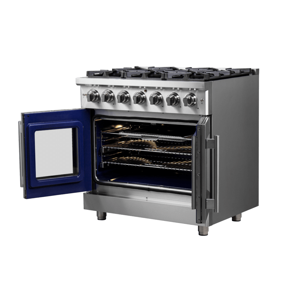 FORNO Massimo 36″ Freestanding French Door Gas Convection Range