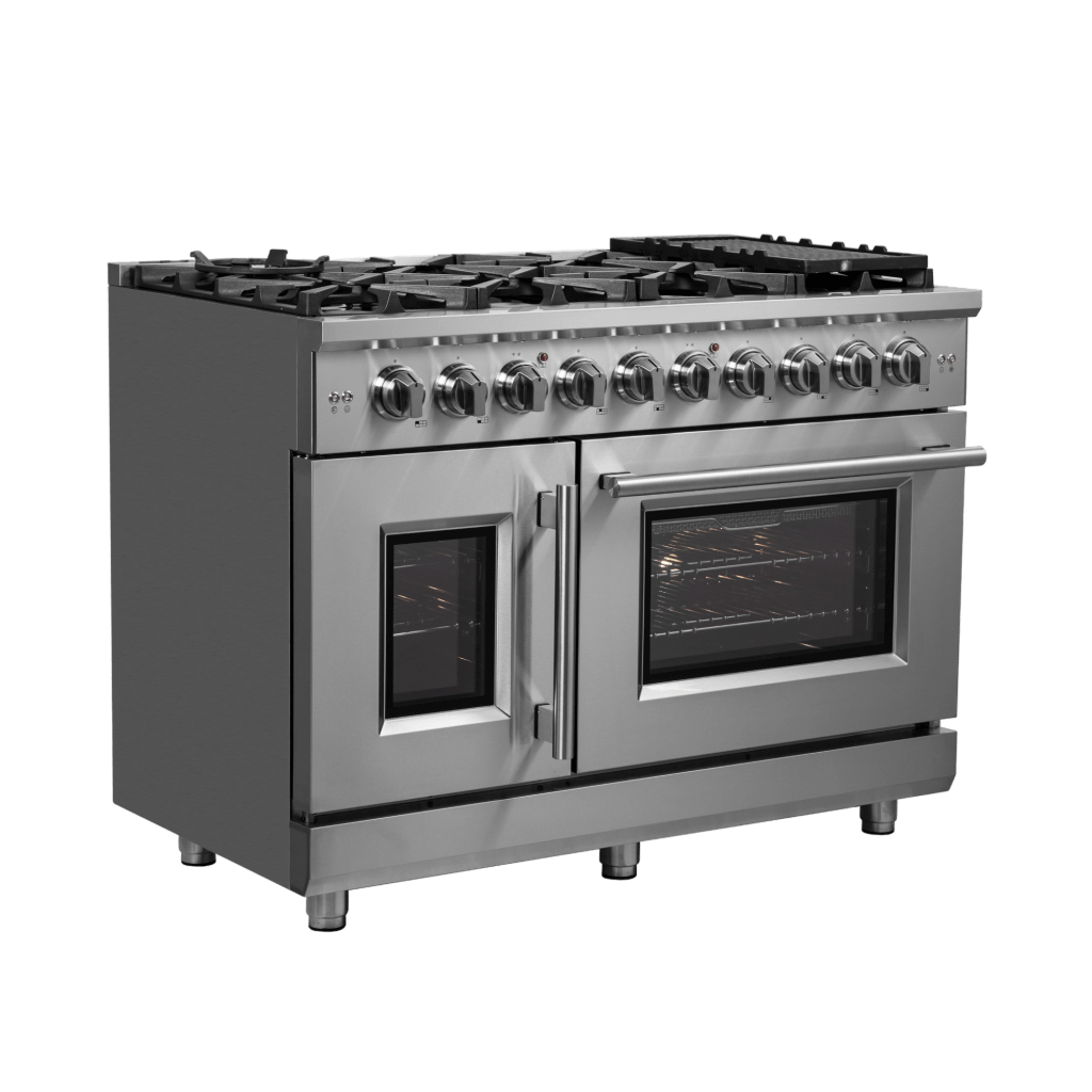 FORNO Massimo 48″ Freestanding French Door Gas Convection Range
