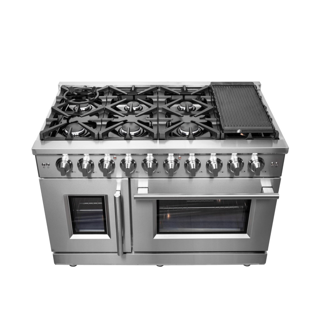 FORNO Massimo 48″ Freestanding French Door Gas Convection Range