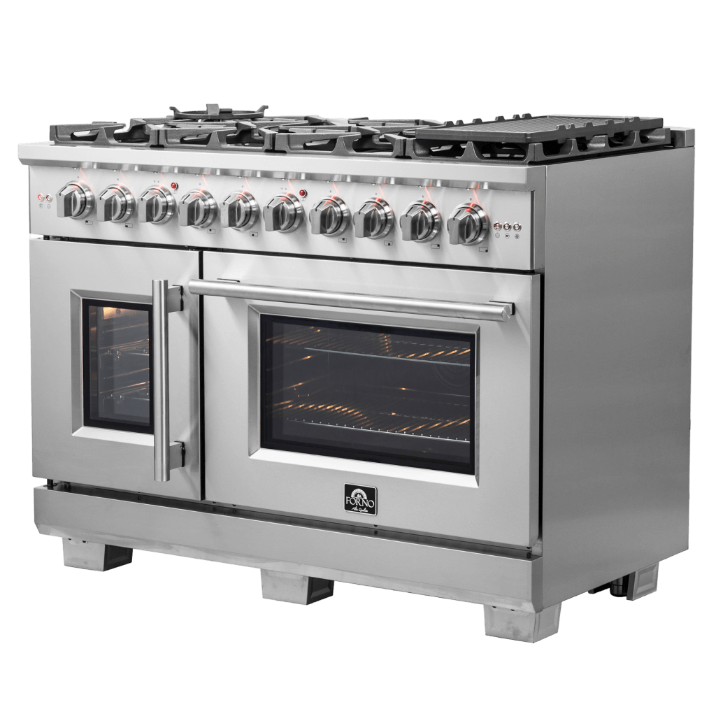 FORNO Capriasca 48″ Freestanding French Door Gas Range