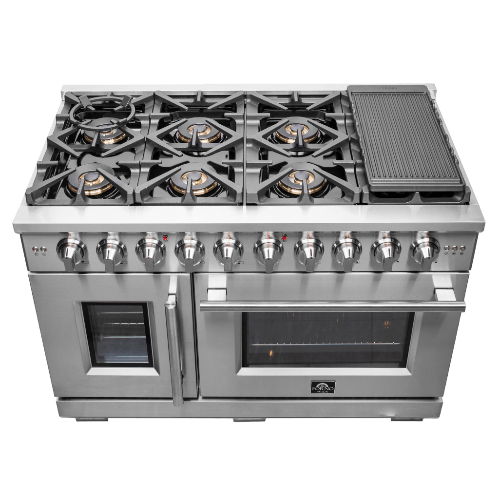 FORNO Capriasca 48″ Freestanding French Door Gas Range