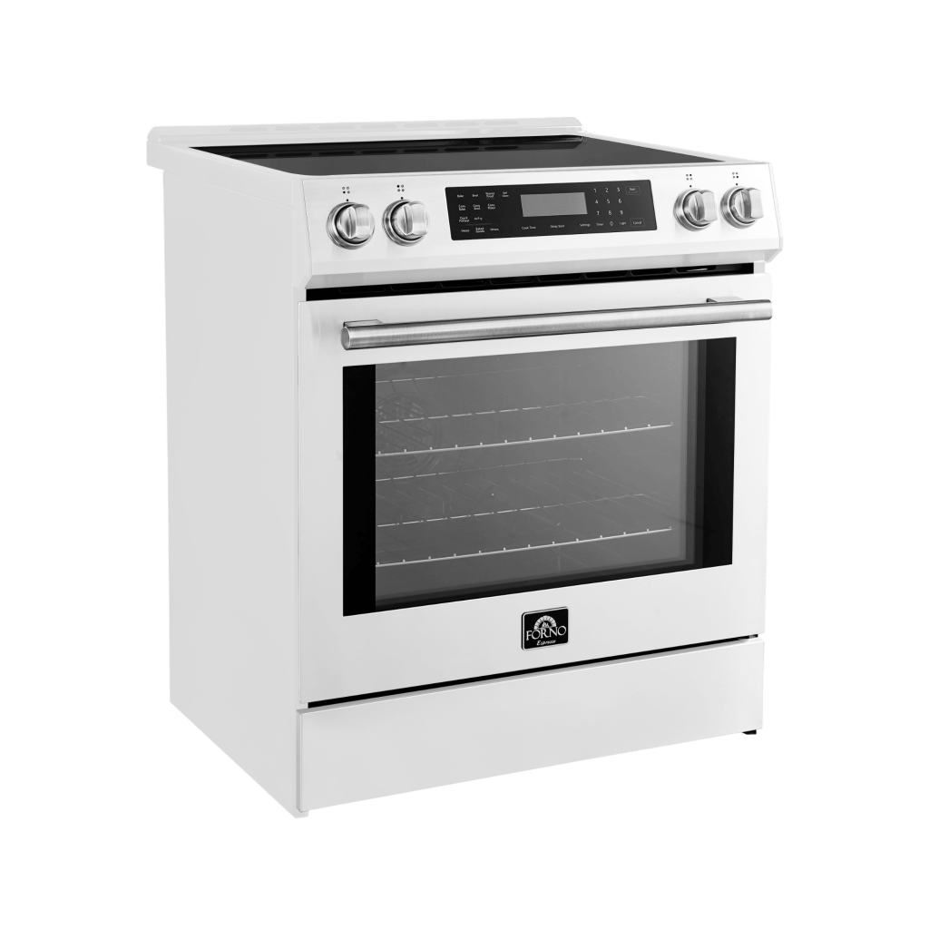 FORNO – Espresso Donatello 30-Inch Slide-In Induction Range White