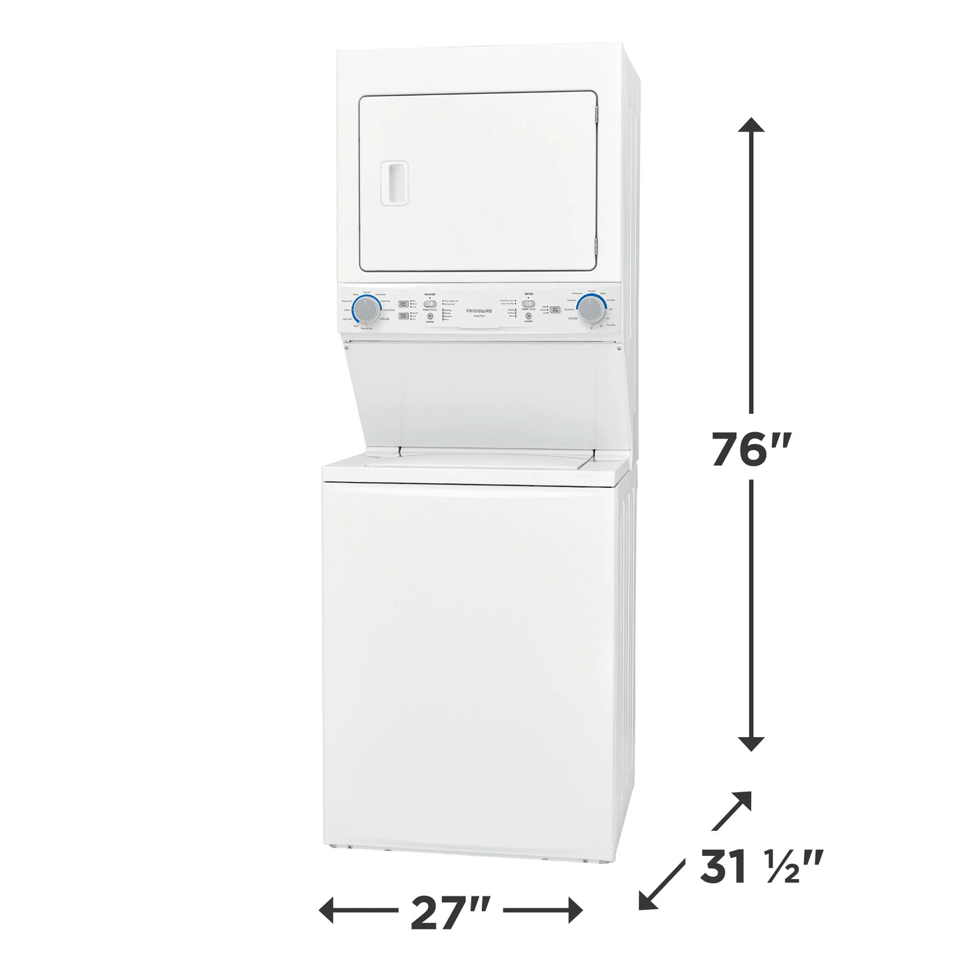 Frigidaire Gas Washer/Dryer Laundry Center - 3.9 Cu. Ft Washer and 5.5 Cu. Ft. Dryer