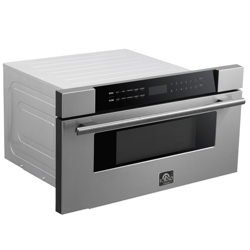 FORNO Capoliveri 30 Inch Stainless-Steel 1000 Watts Microwave Drawer 1.2 cu.ft.